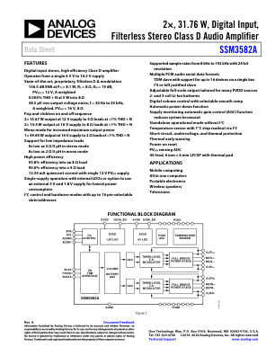 SSM3582A 数据手册首页
