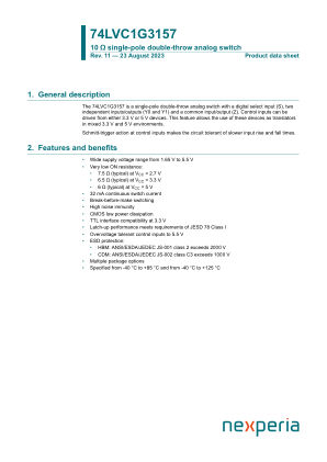 74LVC1G3157GW datasheet cover page