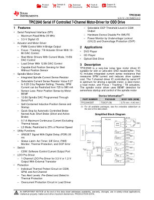 TPIC2040 datasheet cover page