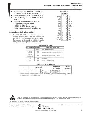 SN74GTL2007 数据手册首页