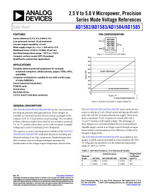 AD1582 数据手册首页