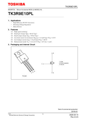 TK3R9E10PL 数据手册首页