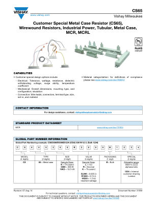 CS65 datasheet cover page