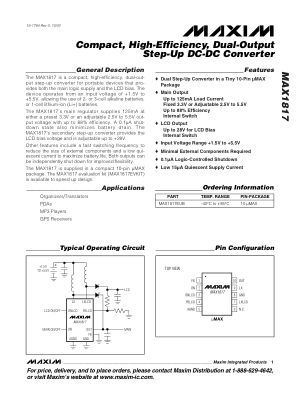 MAX1817 datasheet cover page