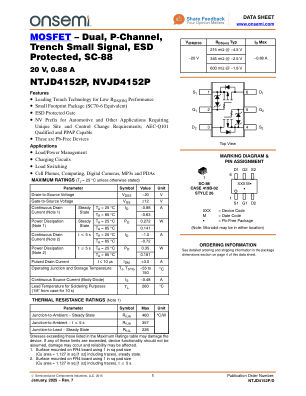 NTJD4152P datasheet cover page