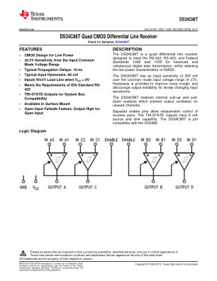 DS34C86T datasheet cover page