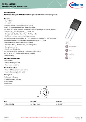 AIKQ200N75CP2 datasheet cover page