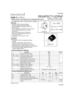 IRG4PSC71UD datasheet cover page