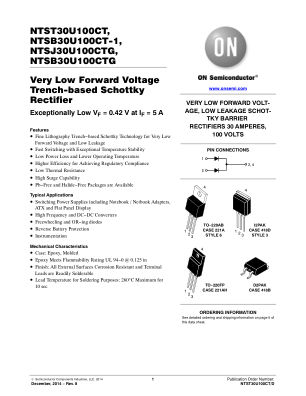 NTST30U100CT datasheet cover page
