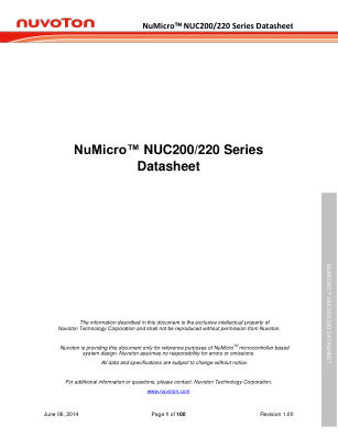 NUC200 数据手册首页