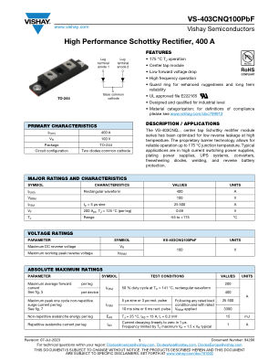 VS-403CNQ100PBF 数据手册首页