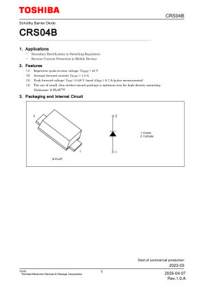 CRS04B datasheet cover page