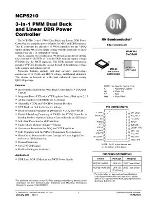 NCP5210 datasheet cover page