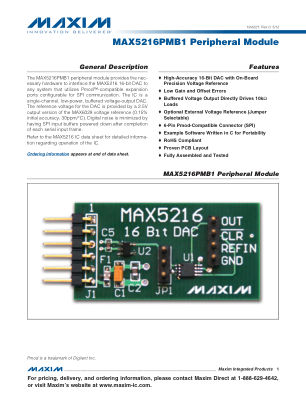 MAX5216PMB1 数据手册首页