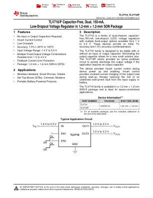 TLV716P 数据手册首页