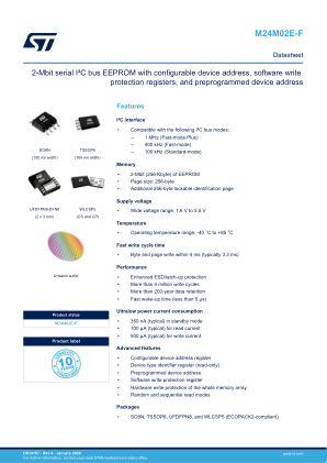 M24M02E-F datasheet cover page