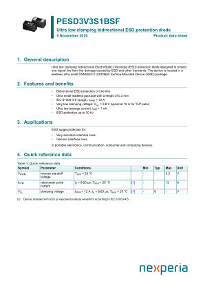 PESD3V3S1BSFYL datasheet cover page