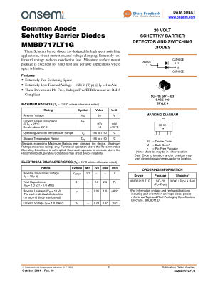 MMBD717LT1 datasheet cover page