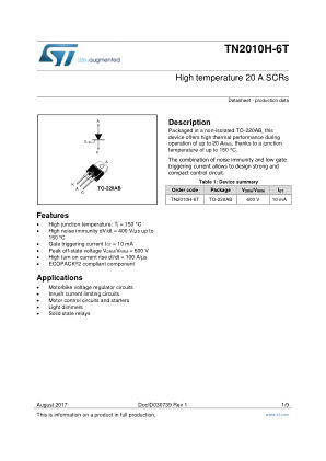 TN2010H-6T 数据手册首页