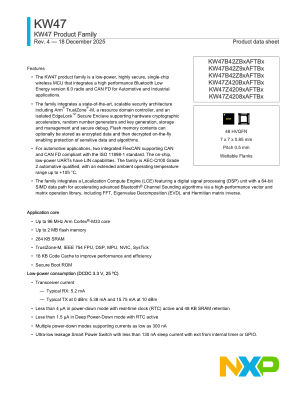 KW47DS datasheet cover page