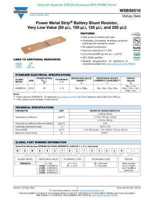 WSBS8518 datasheet cover page