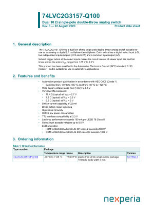 74LVC2G3157DP-Q10J datasheet cover page