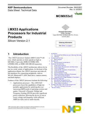 IMX53IEC 数据手册首页