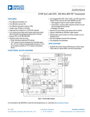 ADRV9044 datasheet cover page
