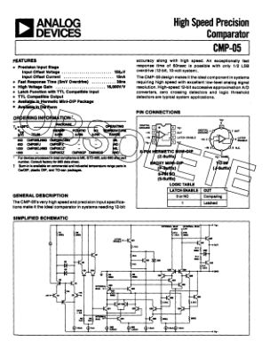 CMP-05 数据手册首页