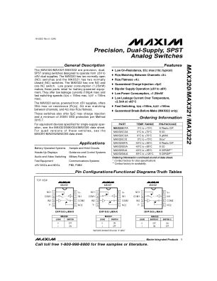 MAX320-MAX322 数据手册首页