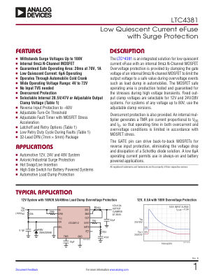 LTC4381 datasheet cover page