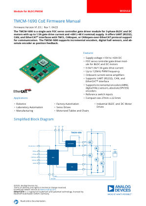 TMCM-1690-COE-FIRMWARE-MANUAL 数据手册首页