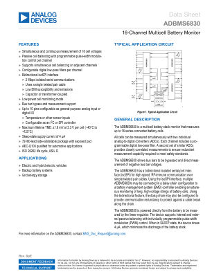 ADBMS6830 datasheet cover page
