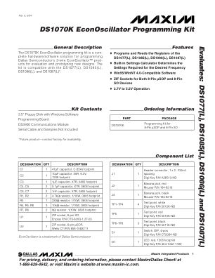 DS1070K datasheet cover page
