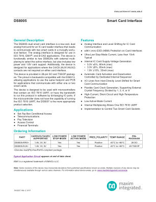 DS8005 datasheet cover page