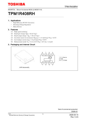 TPM1R408RH 数据手册首页