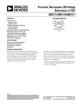 ADR121 数据手册首页