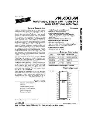 MAX196-MAX198 数据手册首页