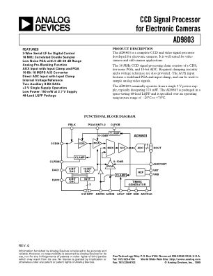 AD9803 datasheet cover page