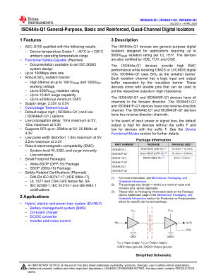 ISO6442-Q1 数据手册首页
