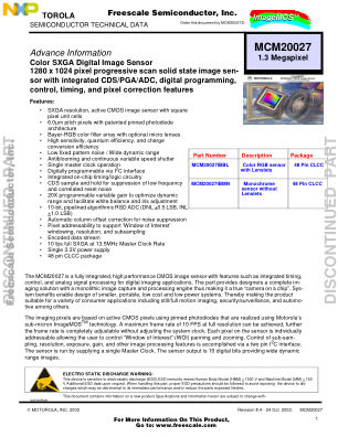 MCM20027 datasheet cover page