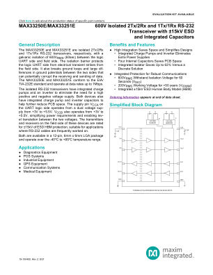 MAX33250E-MAX33251E datasheet cover page