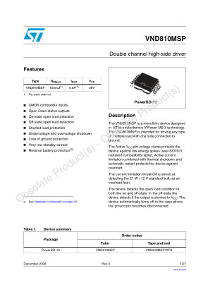 VND810MSP datasheet cover page
