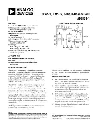 AD7829-1 数据手册首页