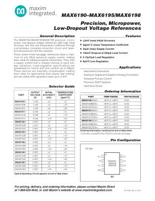 MAX6190-MAX6198 datasheet cover page