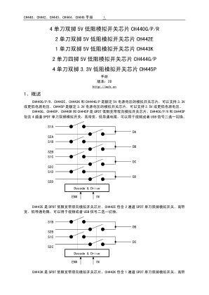 CH440-CH445 数据手册首页