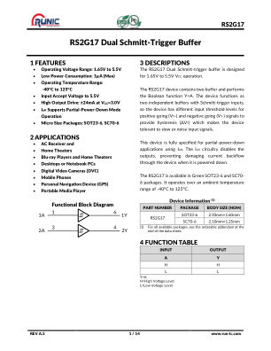 RS2G17 datasheet cover page