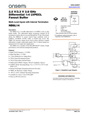 NB6L14 datasheet cover page