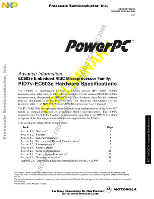 MPE603E7VEC 数据手册首页