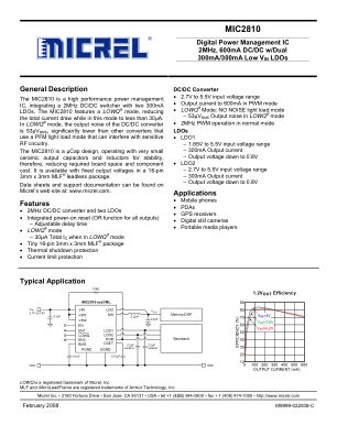 MIC2810-4LSYML datasheet cover page